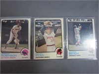 (3) 1973 Topps Baseball Cards. Brooks Robinson,