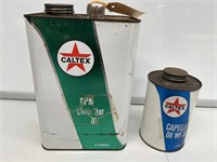 2 x Caltex Tins 1 and 5 Litre. Great colours