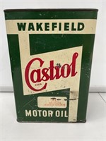 Early Castrol Wakefield Gallon Motor Oil Tin