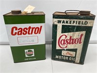 2 x Castrol Gallon Tins inc Early Wakefield