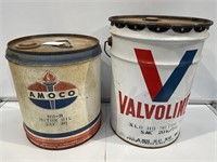 Valvoline and AMOCO 4 and 5 Gallon Drums