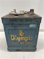 Vintage Olympic Hard Rubber 6V Car Battery