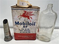 Selection Mobiloil Laurel inc Gallon Tin and