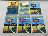 6 x Various Golden Fleece Road Maps