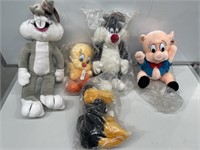 Selection NOS Vintage WARNER Bros. Soft Toys