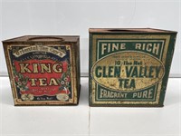 Oriental Tea Tin and Berry Glen Valley Tea Tin
