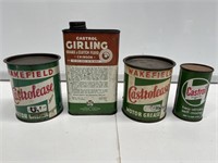 Selection Castrol Wakefield Tins inc Grease etc