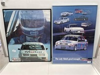 2 x Framed Holden Mobil Racing Prints 500x600
