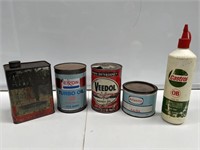 Selection Collectable Tins and Castrol Plastic