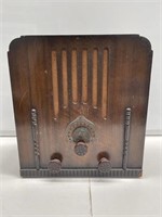 Vintage Timber Valve Radio (not Checked)
