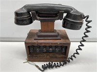 Early Timber and Bakelite Telephone