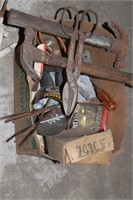 mole trap amd box of tools and nails