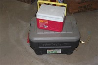 coleman cooler and rubbermaid container