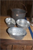 small galvanized containers