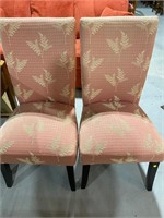 PAIR OF HIGH BACK DINING CHAIR