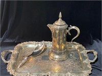 LOT- SILVER PLATE AND STAINLESS