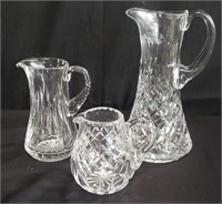 Box of crystal pitchers