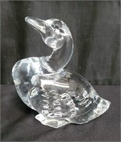 Crystal duck figurine approx 6"x4"x6"