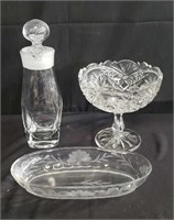 Box of crystal & glass pieces, including Orrefors