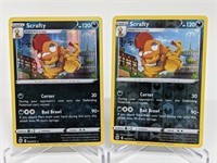 (2) 2020 Pokemon Scrafty Rare Holo/Reverse Holo