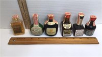 6 vintage mini liqueur bottled * Fraise Des