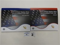 2013 P&D US Mint Uncirculated Coin Sets