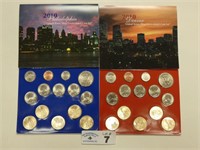 (2) 2010 P&D US Mint Uncirculated Coin Sets