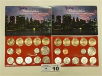 (2) 2008 P&D US Mint Uncirculated Coin Sets