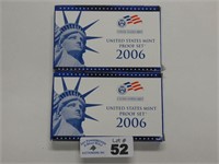 (2) 2006 US Mint Proof Sets
