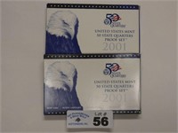 (2) 2001 US Mint Proof Quarter Sets
