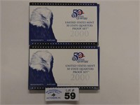 (2) 2000 US Mint Proof Quarter Sets