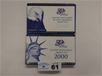 2000 US Mint Proof & Proof Quarter Sets