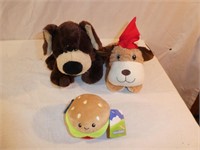 3 Small Kids Stuffed Animal Toys