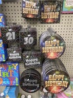 Assorted Happy Birthday Plates And Napkins