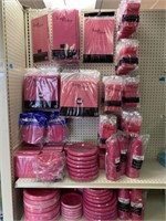 Pink Party Supplies, Table Covers, Paper Plates,