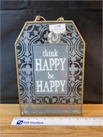 Think Happy - Be Happy Wall Hanger Sign