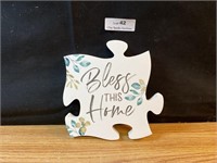 Bless this Home New Puzzle Piece Sign