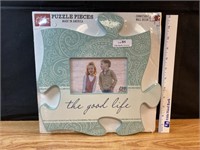 New- The Good Life- Puzzle Piece Picture Frame