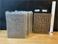 New- Lot of 4 - Thank You Signs