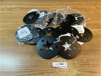 Lot of New Metal Star Candle Lids
