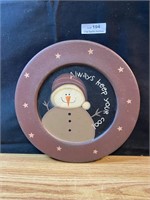 New Decorative Snowman Plate