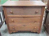 38" 3 Drawer Low Boy Dresser