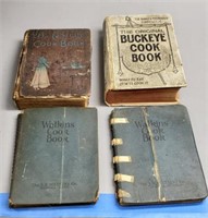 4 Early Cookbooks - Dated Back to 1890s