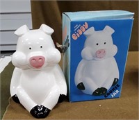 9" Fine Ceramic Piggy Cookie Jar