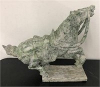 TANG DYNASTY STYLE JADEITE CARVED HORSE