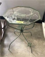 WROUGHT IRON/GLASS TOP TABLE