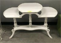 TRI-LEVEL PAINTED/DISTRESSED FOYER TABLE