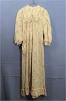 Victorian Period Floral Pleated Night Gown