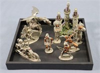 (9) Spoontiques Mythical Pewter Figures