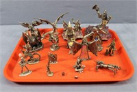(16) Mythical Pewter Figures